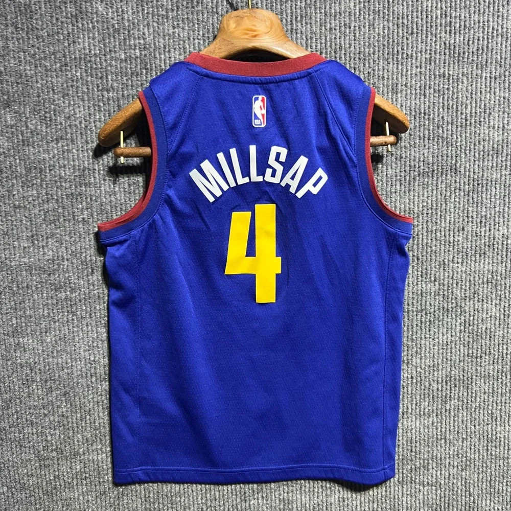 Nike Denver Nuggets Paul Millsap Jersey Youth M Blue Mile High City #4 Swingman